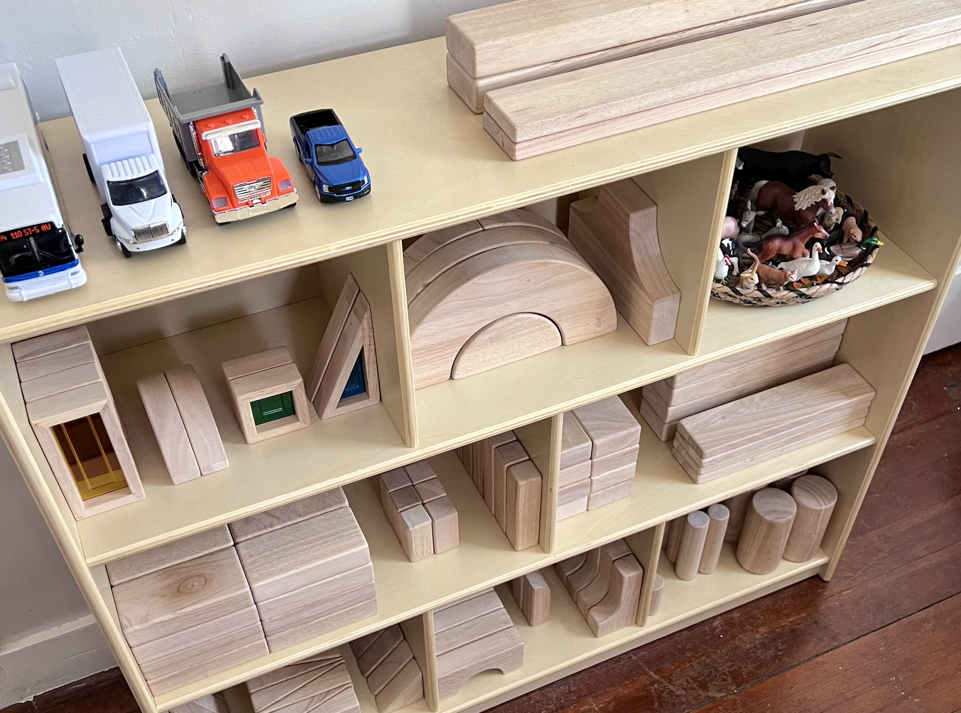 Ideal Block Shelf Set up with Guidecraft