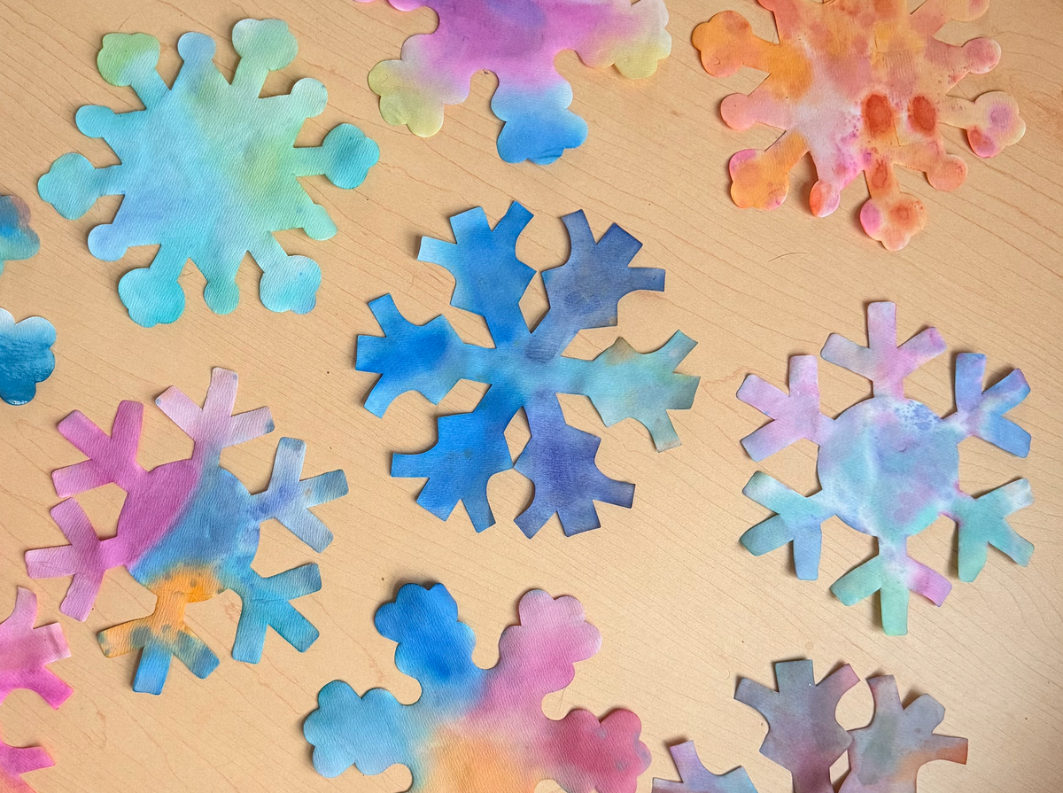 Watercolor Snowflakes - how to, tips, and tools