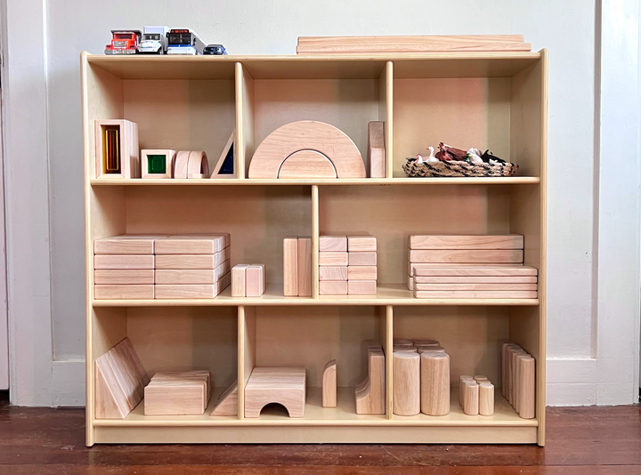 Ideal Block Shelf Set up with Guidecraft